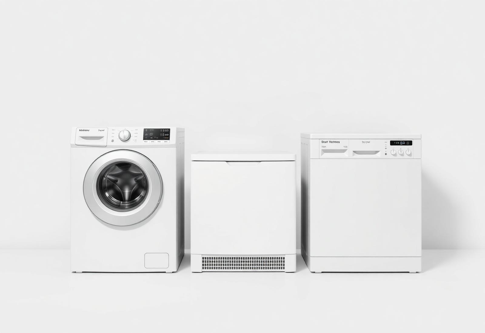 Wasmachine, droger en vaatwasser